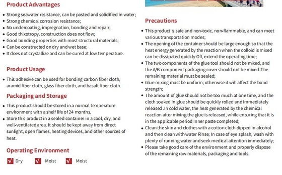 EINECS No. 230-391-5 Impregnated Adhesive for Carbon Fiber in Construction Application