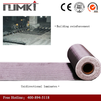 High Strength Unidirectional Carbon Fiber Fabric Wrap Black Color For OEM 200g