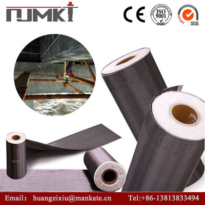 High Strength Unidirectional Carbon Fiber Fabric Wrap Black Color For OEM 200g